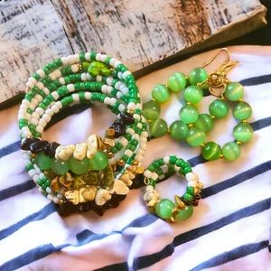 Green Cat Eye Wrap Set